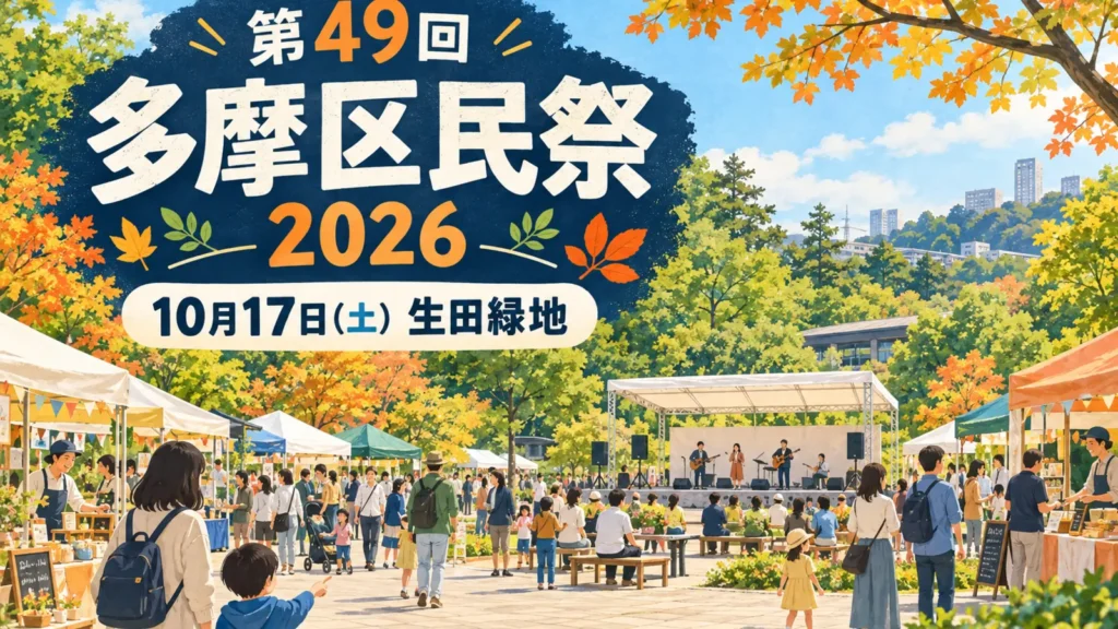 2026年10月17日に生田緑地で開催される第49回多摩区民祭のアイキャッチ
